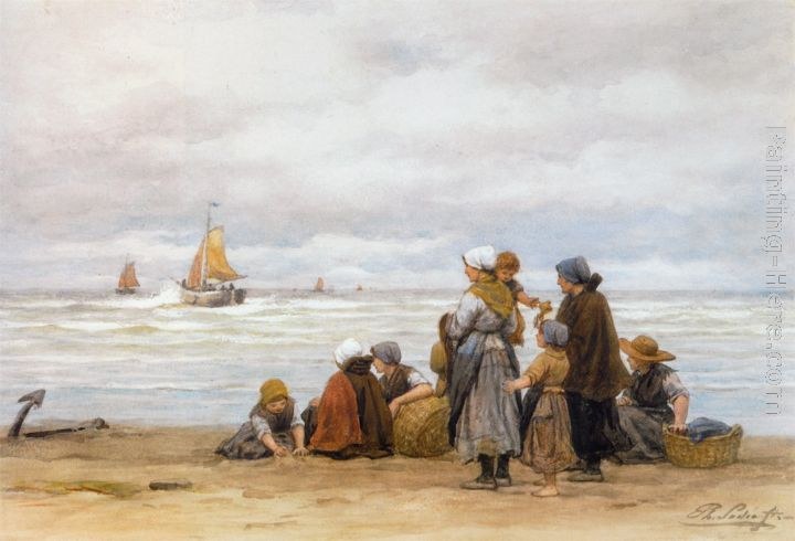 Philippe Lodowyck Jacob Sadee The Departure of the Fishing Fleet